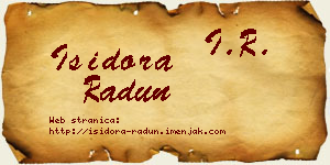 Isidora Radun vizit kartica